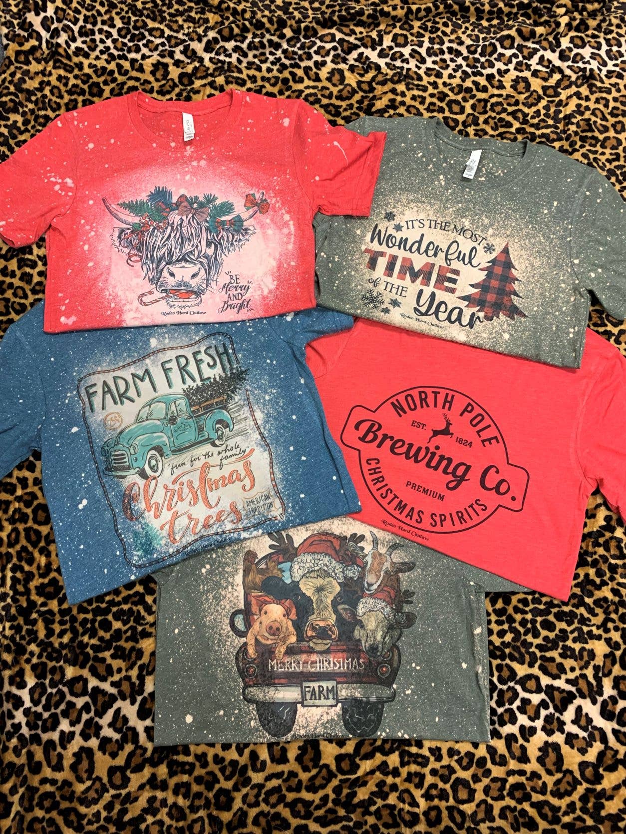 Rowdy Rowels - Wholesale Screen Printed T-Shirt - Women's - Be Merry & Bright Xmas Graphic Tee l Christmas Tee1