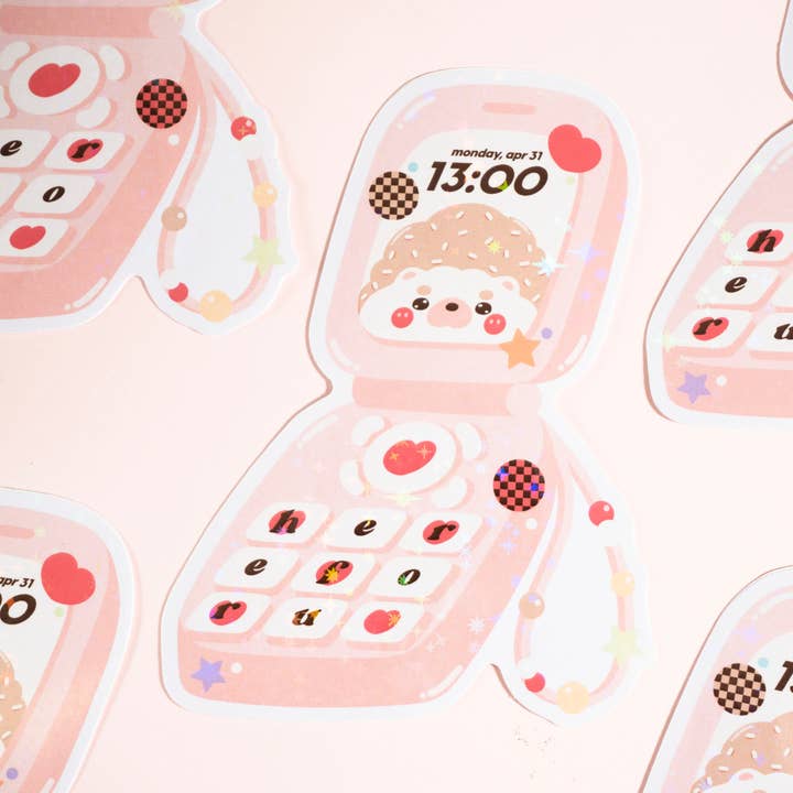 Adhesivo holográfico Hedgy Here For You para teléfono móvil para venta al por mayor de Notmehmehstudio