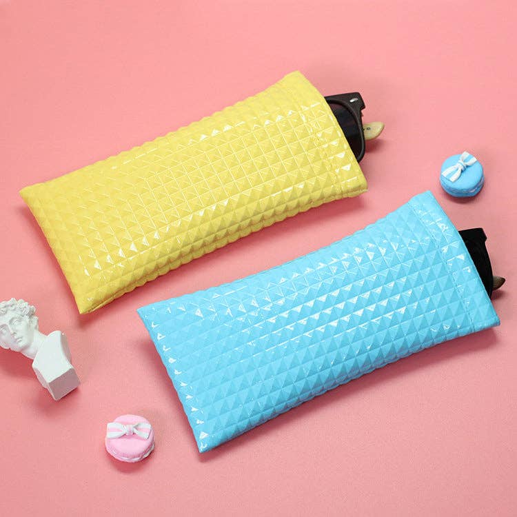 Ole - Wholesale Eyewear Cases & Holders - Women's - Diamond Grid Pattern Glasses Pu Protecting Bag 10
