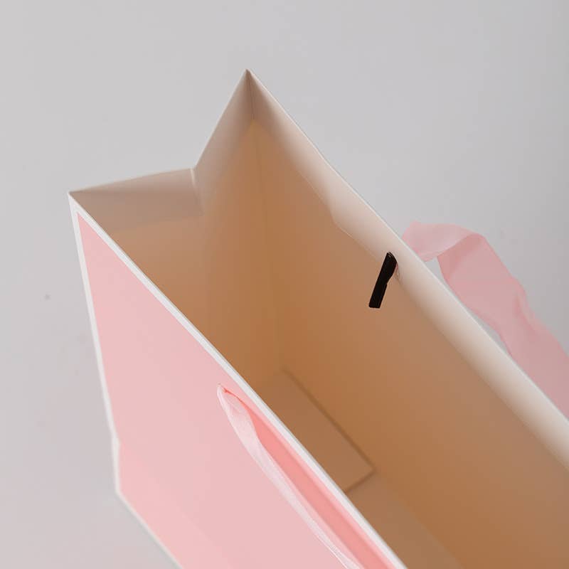ByHome - Wholesale Gift bag - Pink with White Border Paper Gift Bag w/ free tissue3