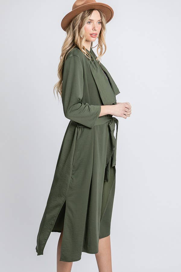 JADE BY JANE - Wholesale Jacket - Women's - DRAPED FRONT LONG BODY  JACKET117