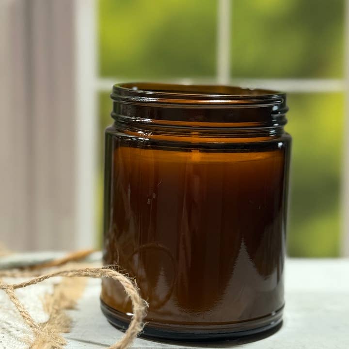 Suzy Spa Essentials - Wholesale Jar/Filled Candle - Sandalwood Rose – Soy Blend Candle – 8 oz Amber Jar4