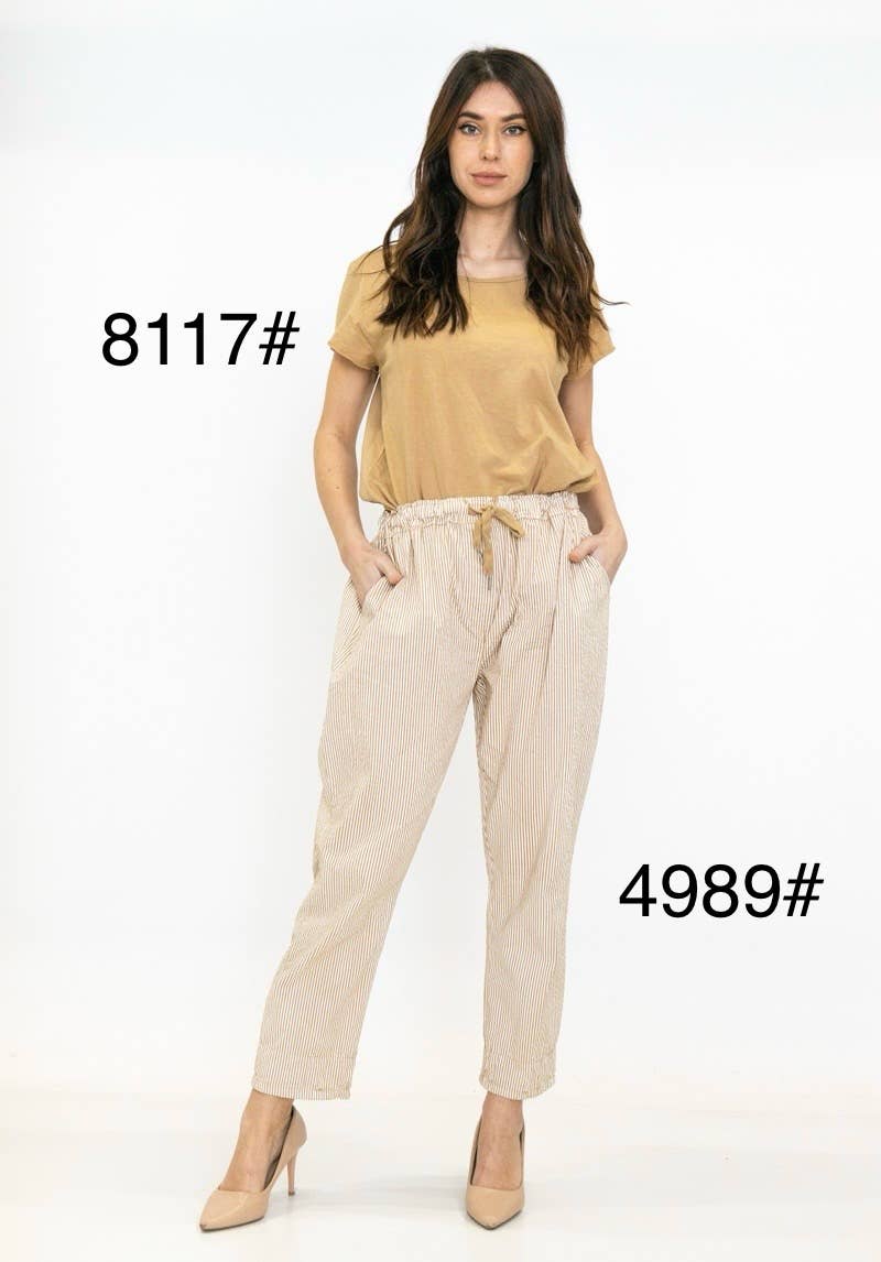 LINEN & COTTON HOUSE – Engroshandel T-shirt – til kvinder – Bomuld t-shirt med rund hals, basis 811729