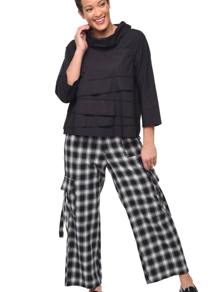 CV1125 Top Luana en Negro* para venta al por mayor de Tulip Clothing