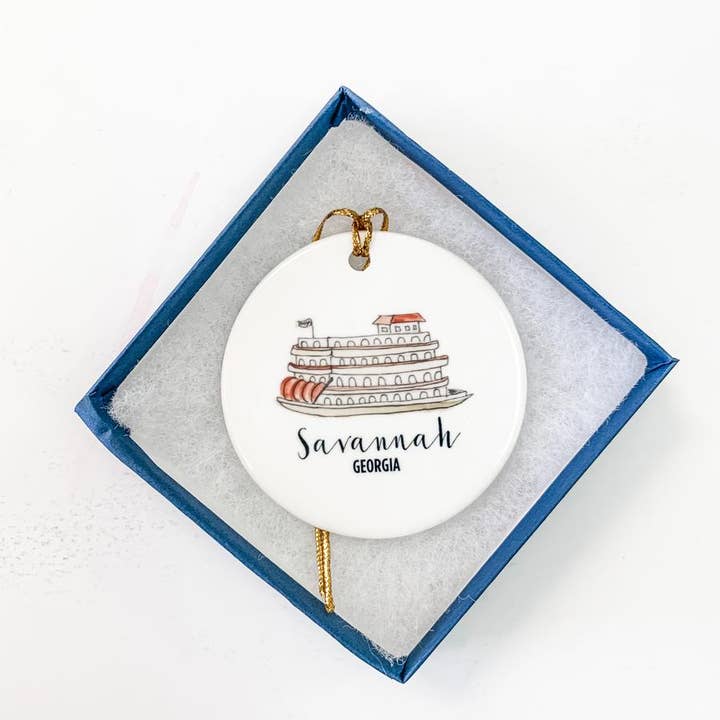 Savannah flodbåt prydnad för wholesale av Dodeline Design