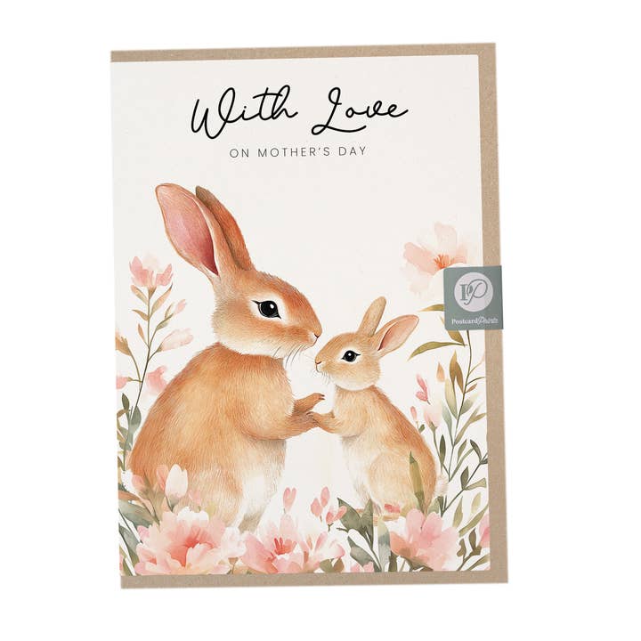Mother's Day Rabbit Card for Mum for wholesale by Postcard Prints