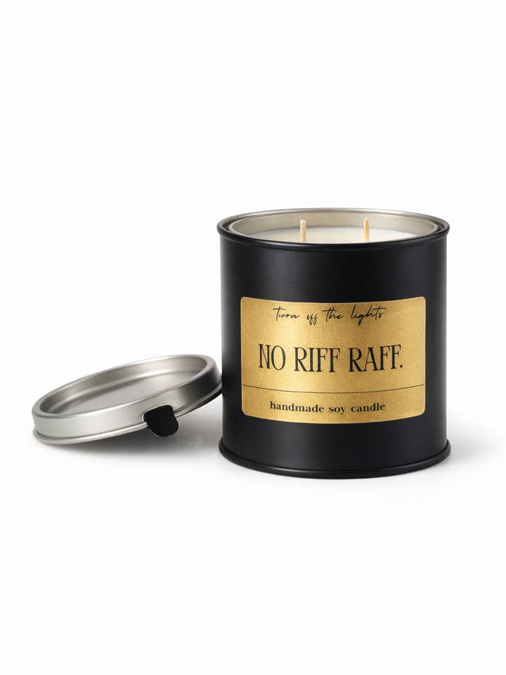 NO RIFF RAFF paint pot candle for wholesale by Turn off the lights ltd
