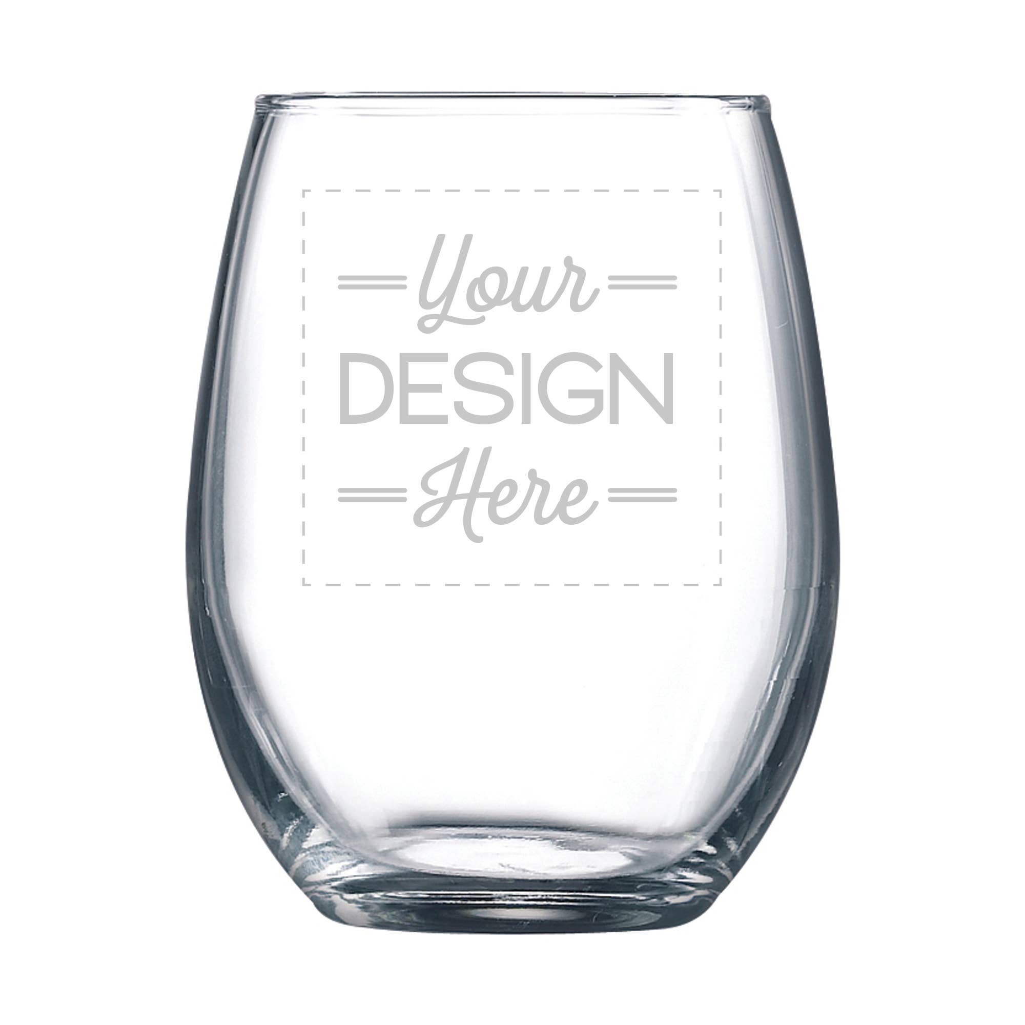 Susquehanna Glass Company - Wholesale Wine Glass - Custom Artwork Stemless 9 oz Wine Glass0