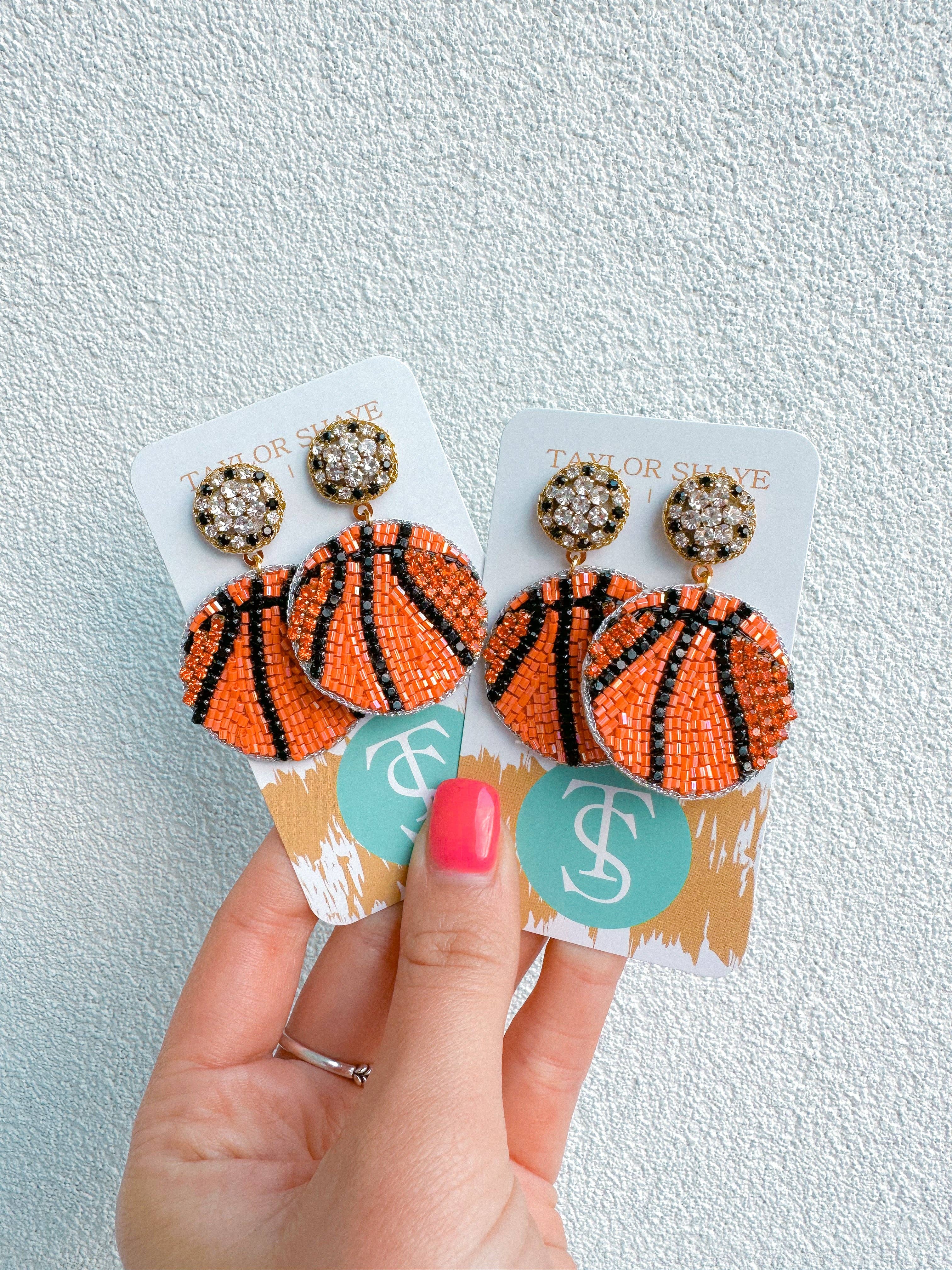 Taylor Shaye Designs - Wholesale Dangle Earrings - Beaded Basketball0