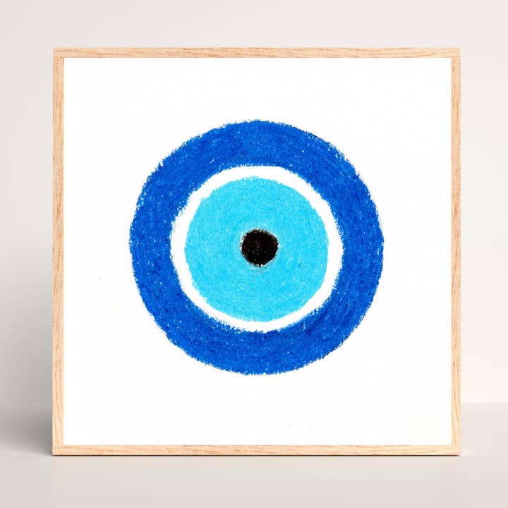 Evil Eye Art Print: Energy Protection Desk Decor for wholesale by Neptune Paper