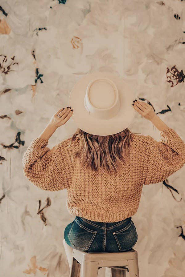 Olive & Pique - Wholesale Fedora - Unisex - VIDA - 100% Wool Felt Gambler Hat, Satin Lined, Unisex, Ivory7