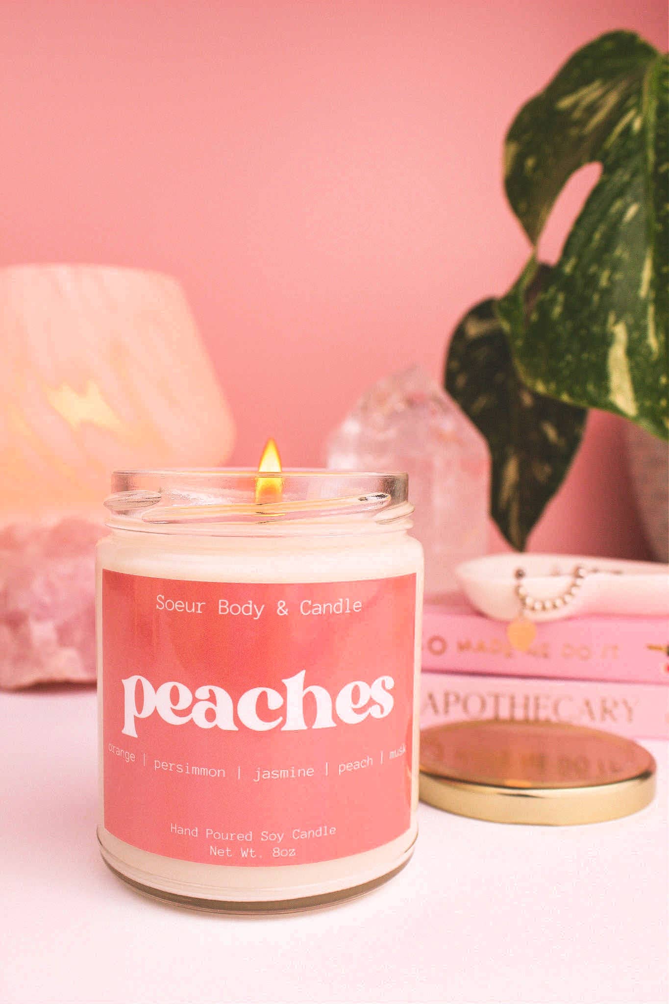 Soeur Body and Candle - Wholesale Jar/filled candle - Peaches Soy Candle