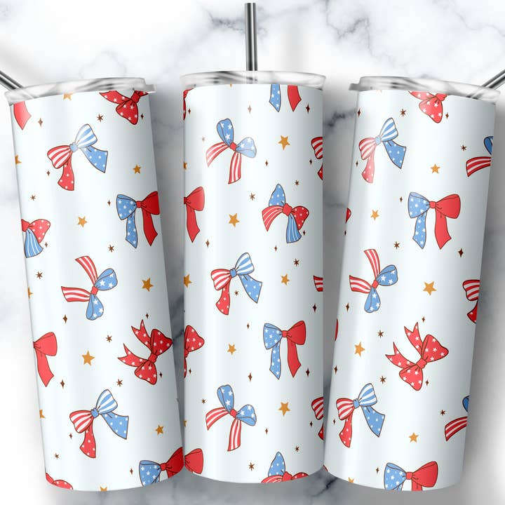 Gobelet patriotique, 4 juillet, rouge, mignon gobelet pour la vente par So Peachy Designs