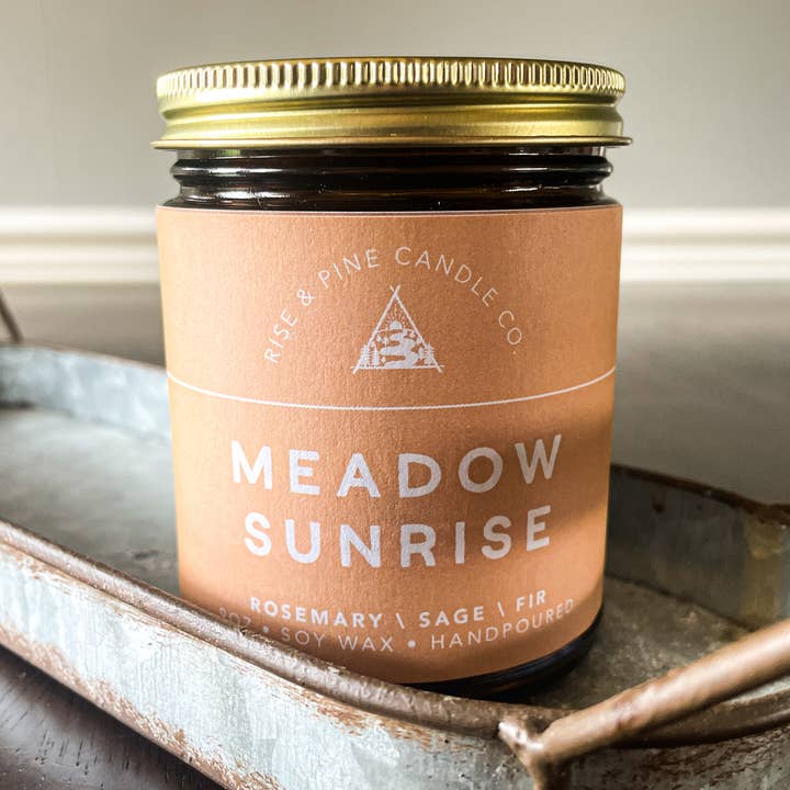 Rosemary Sage Soy Wax Candle - 9oz for wholesale by Rise and Pine Candle Co.