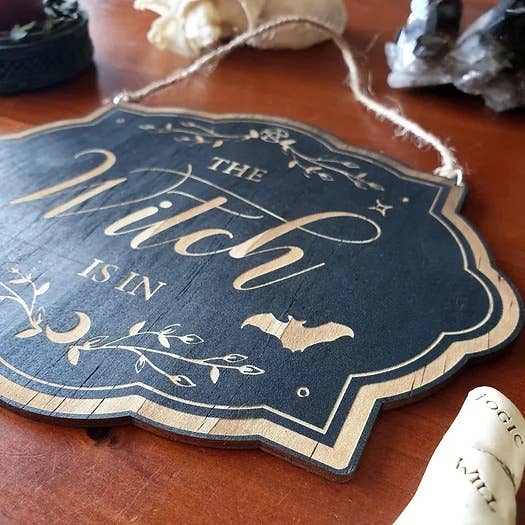Yiska Designs - Wholesale Sign - The Witch Is In Sign Wood Sign2