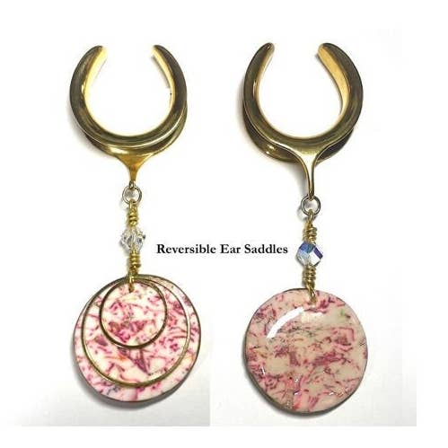 Selles auriculaires réversibles de 1 pouce (25 mm) pour la vente par Happy Gauges