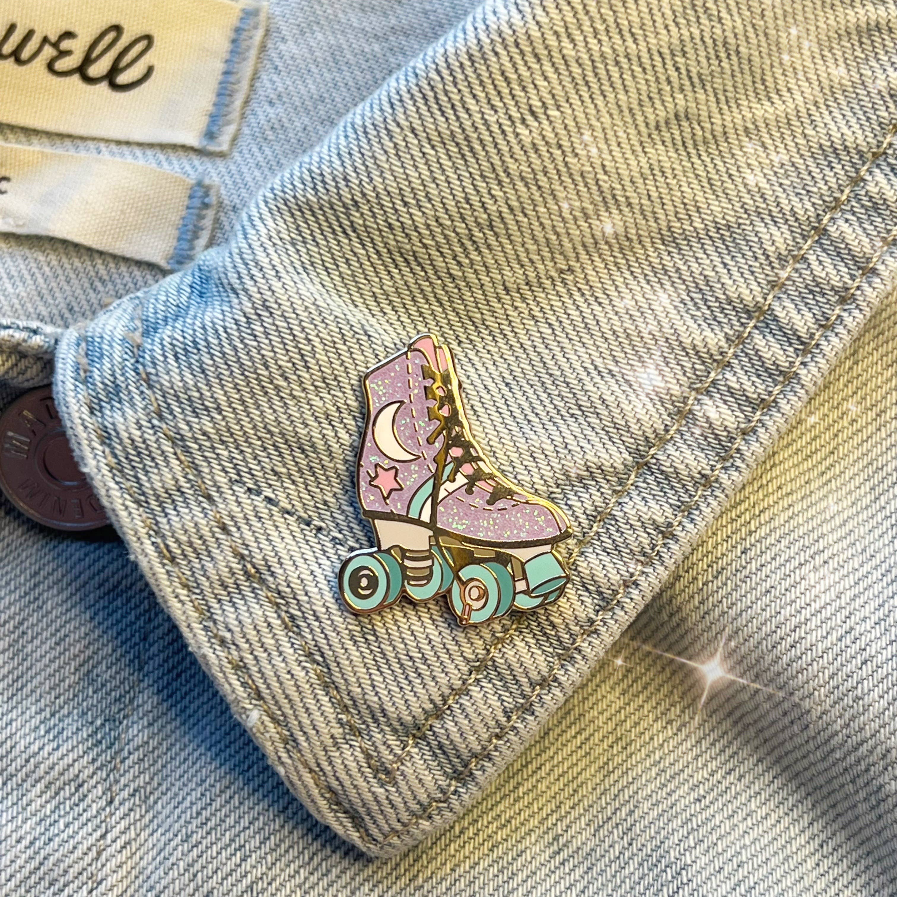 Wildflower + Co. - Wholesale Lapel Pin/Button - Roller Skate Enamel Pin - All8