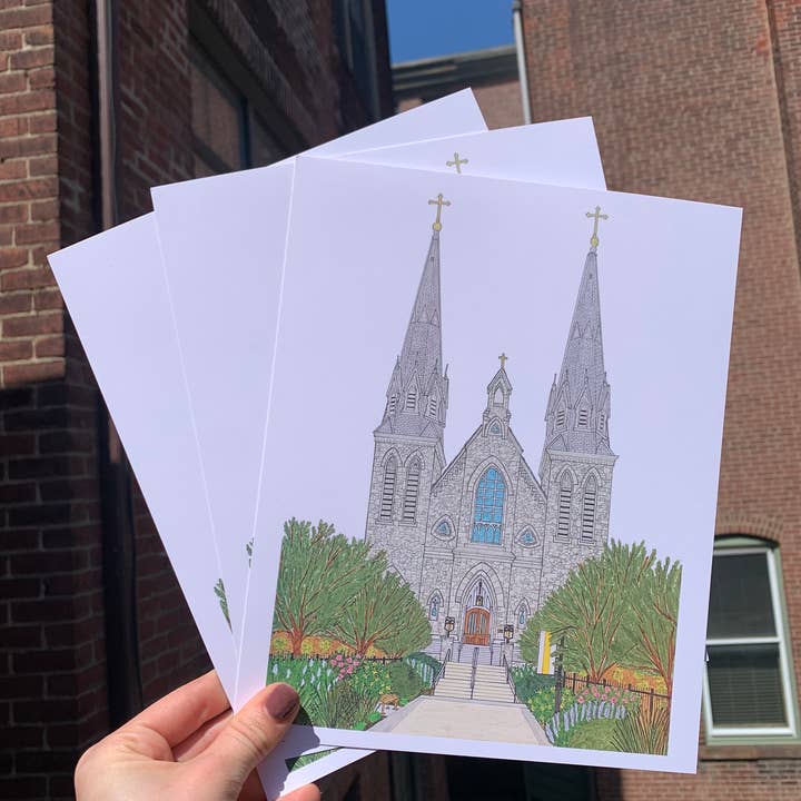 ArtByAlicia - Wholesale Art Print - Villanova Church 8x10 Print