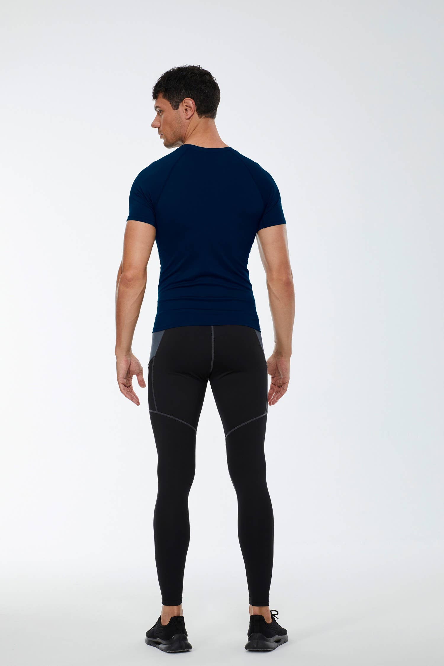 Active by Anna-Kaci - Vente Haut de sport – homme - T-shirt à manches courtes de compression en tissu stretch chiné14