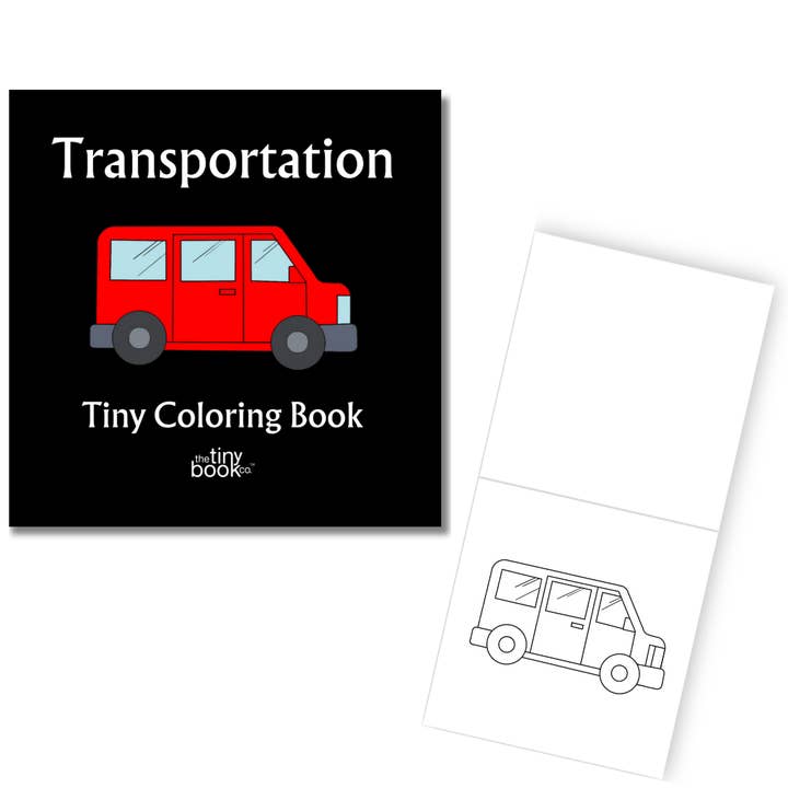 Livre de coloriage minuscule sur les transports pour la vente par The Tiny Book Co. ™