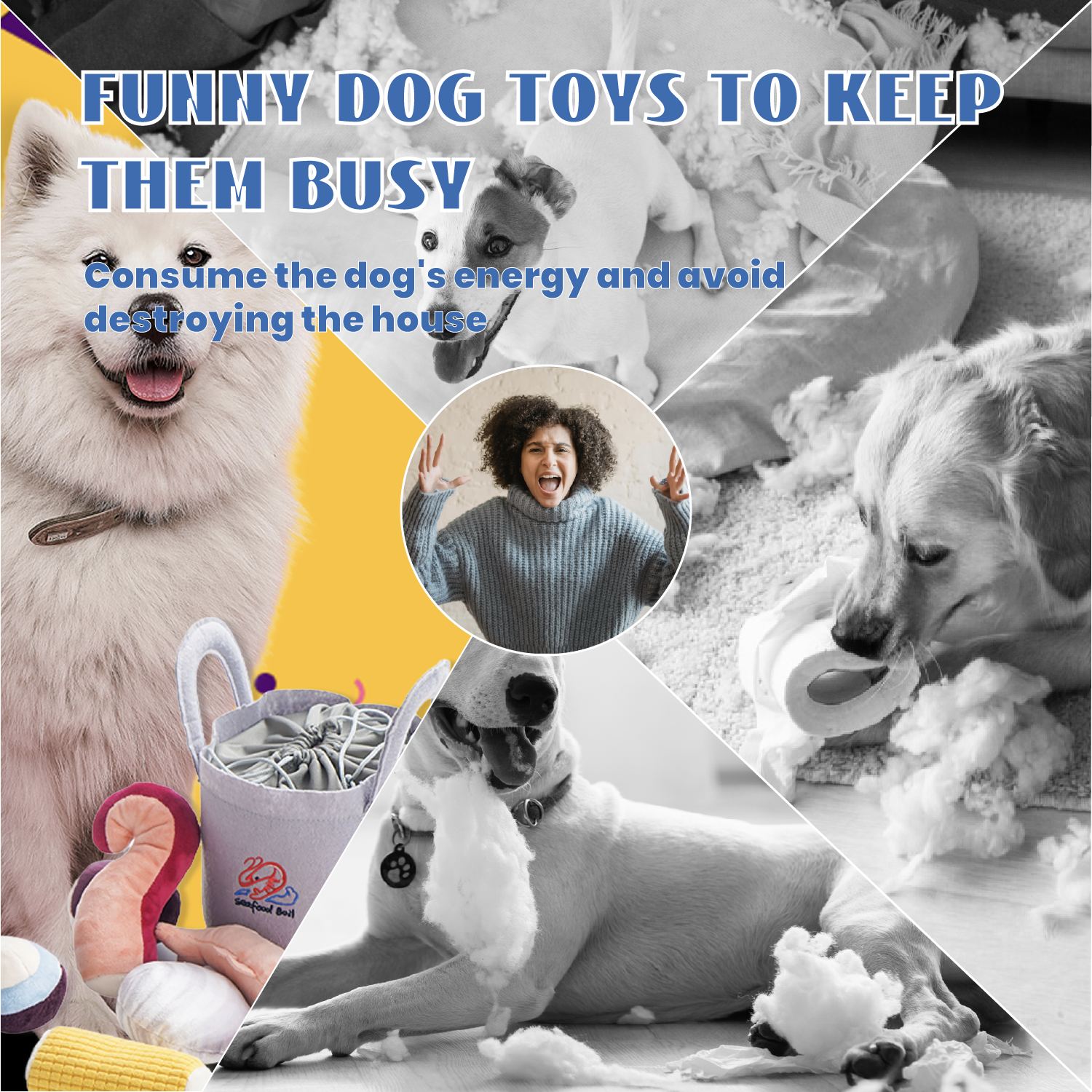 Nocciola – Großhandel Haustier-Quietschspielzeug – Hund – Nocciola 10er-Set Meeresfrüchte-Bündel kleine Hundespielzeuge mit Quietscher und Knisterfolie gegen Langeweile6