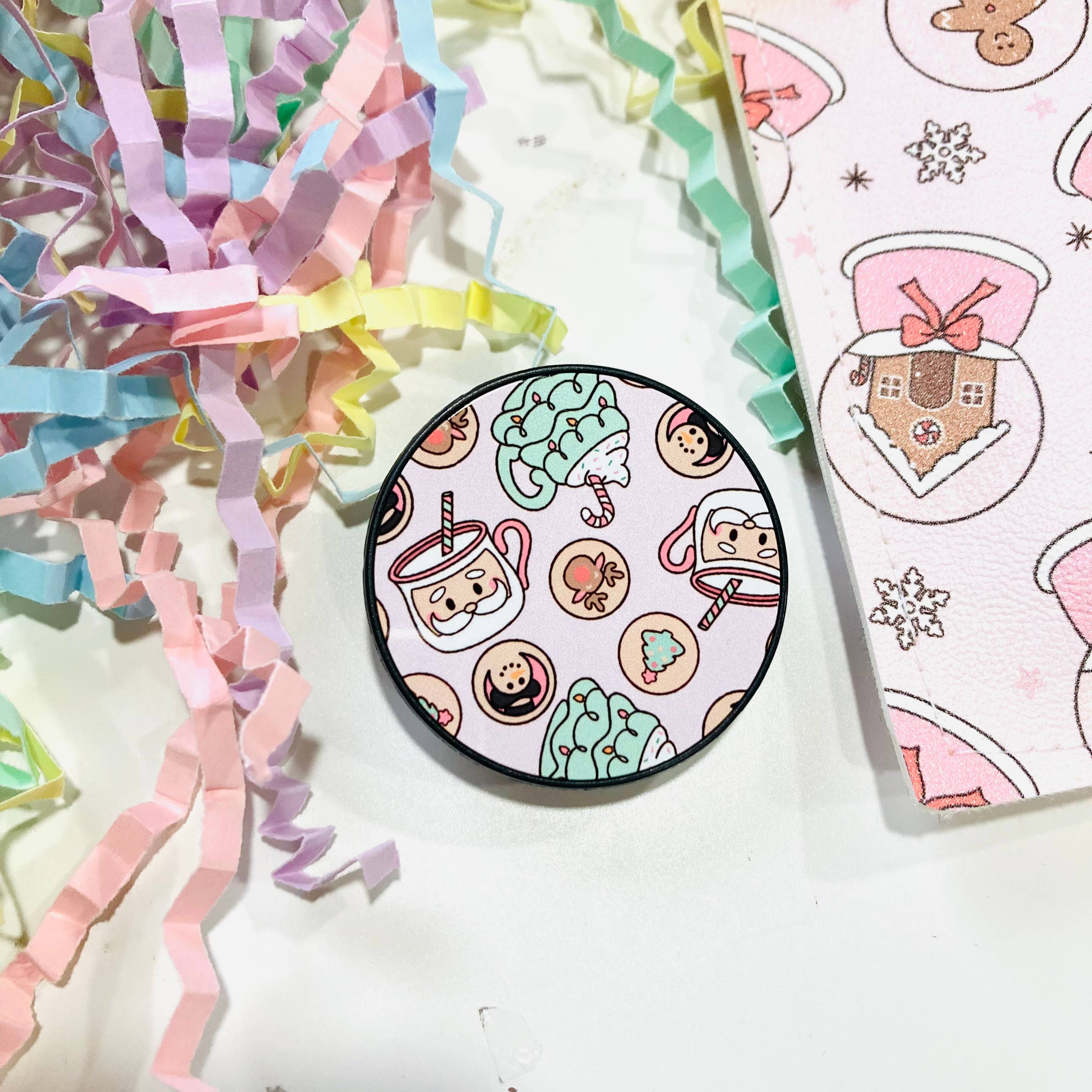 Chapter & Ink - Wholesale Phone Grip - Christmas Mugs & Cookies Kindle Grip/Holder