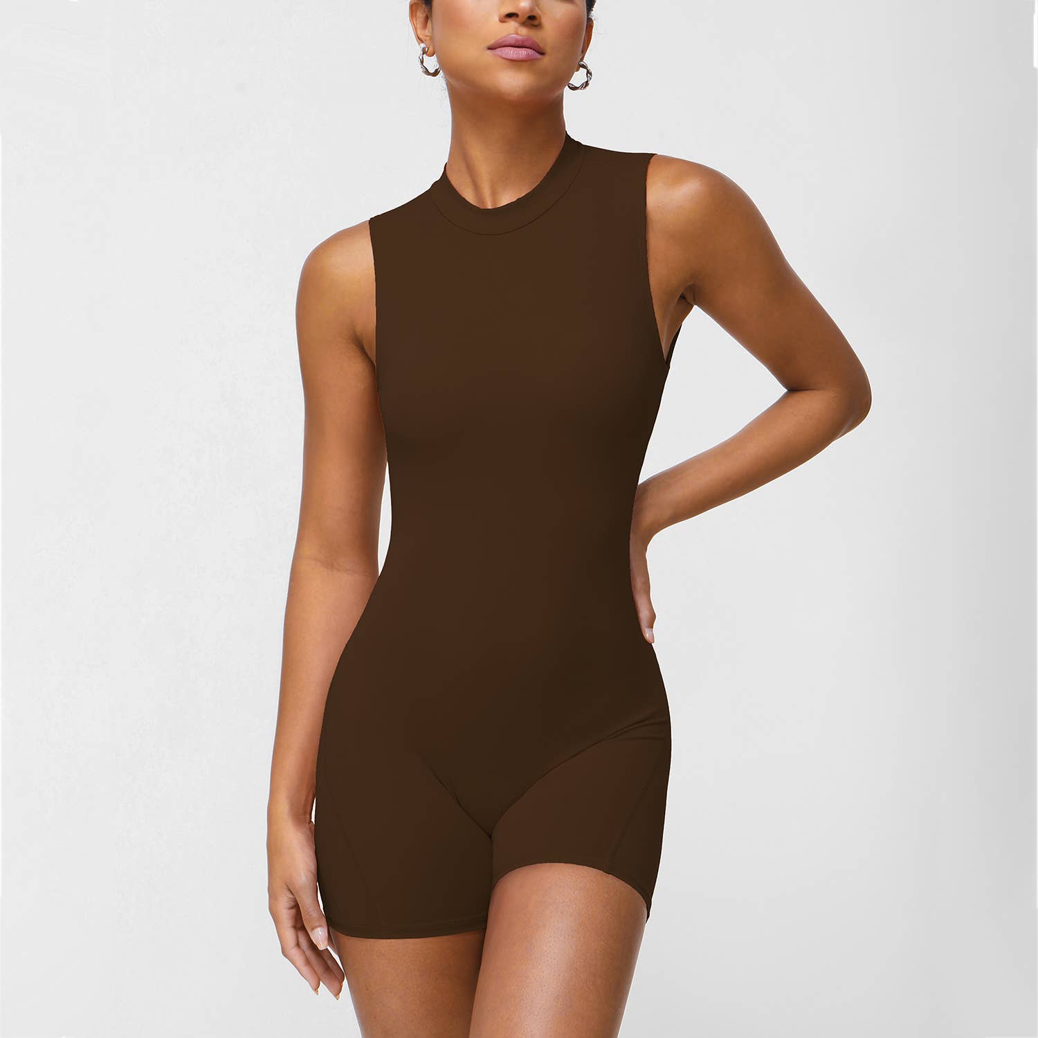 Sodalemon - Vendita all'ingrosso Tuta attillata - Donna - Tuta sportiva da donna senza schienale con shorts e sostegno elevato1