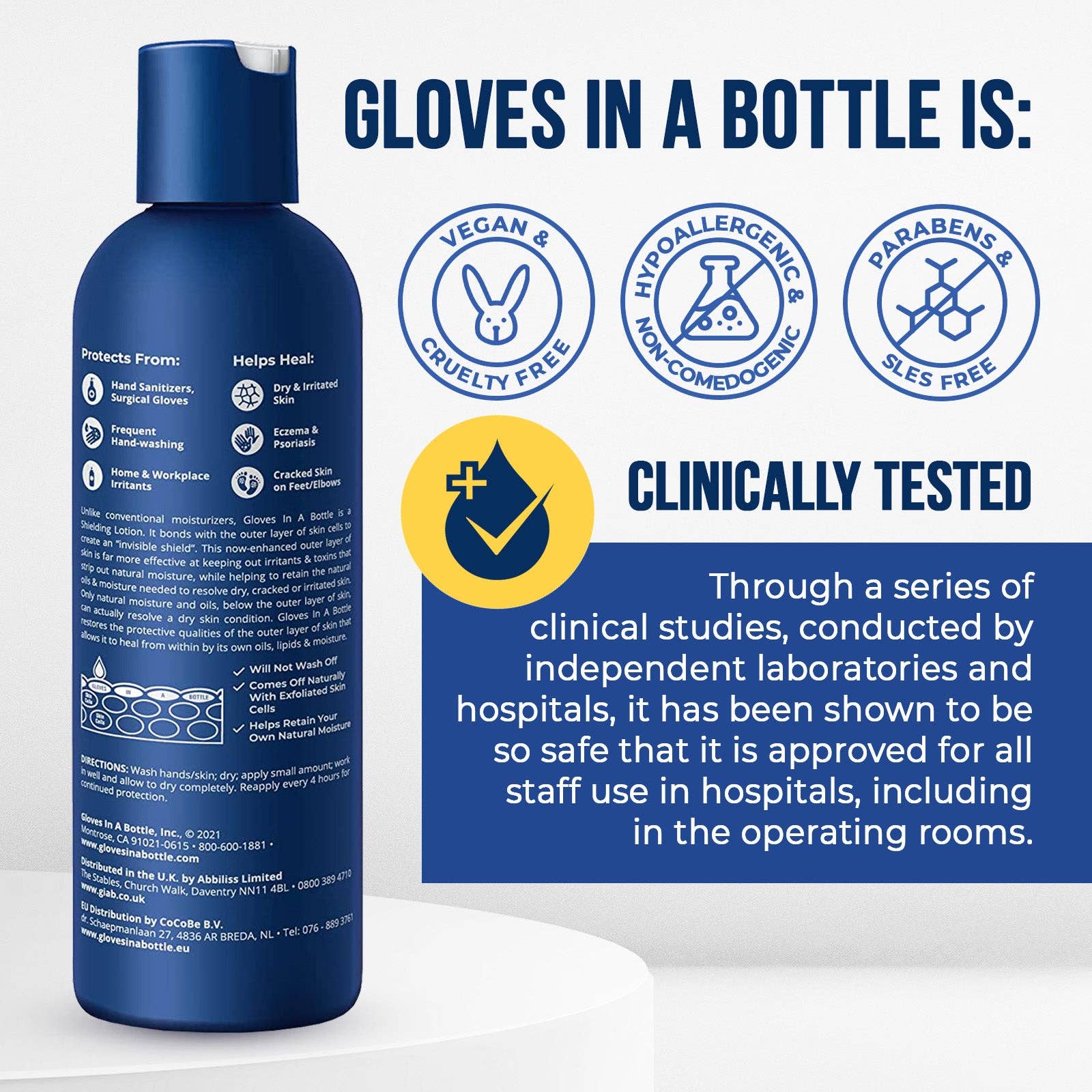 Gloves In A Bottle - Wholesale Hand Cream/Lotion - Gloves In A Bottle Hand Shielding Lotion, 8 oz6