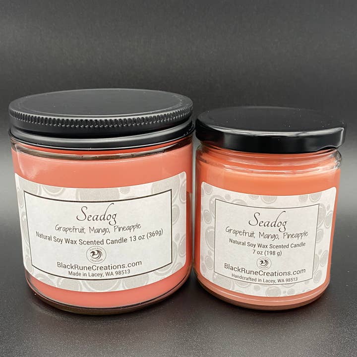 Seadog Natural Soy Wax Jar Candle for wholesale by Black Rune Creations