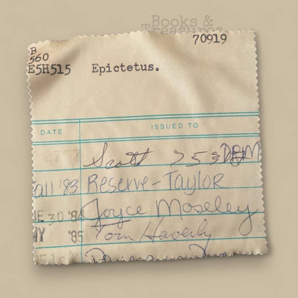 Books & Treasures - Wholesale Eyewear Cases & Holders - Unisex - Epictetus Library Checkout Card Microfiber Glasses Cloth0