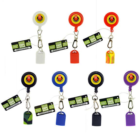 Novelty Brands - Wholesale Humidor/Cigar Accessory - Clip On Vape Holder Retractable Cord Assortment - 18/Display1