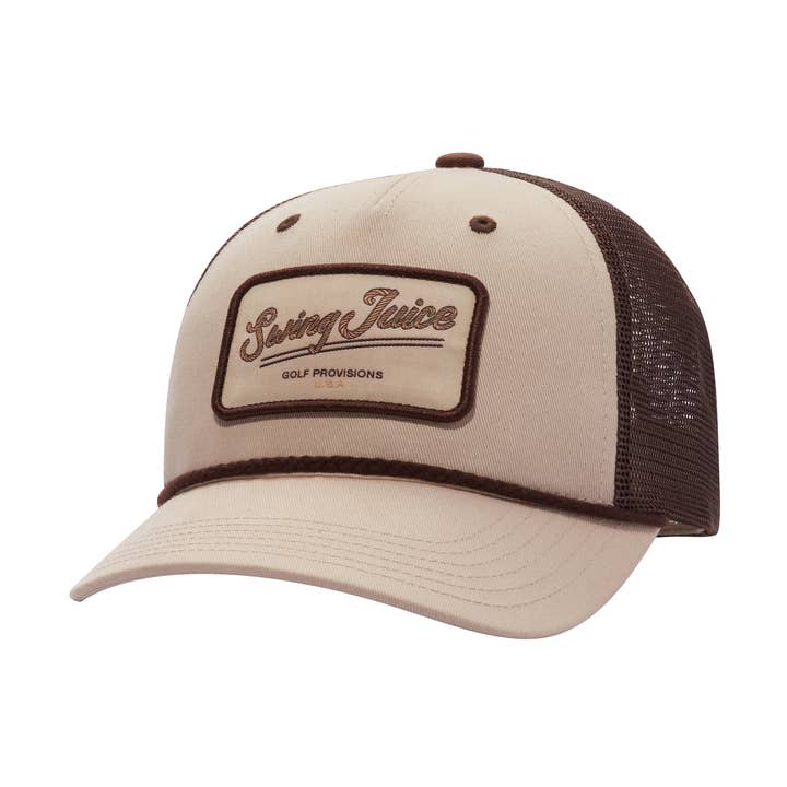 Golf Provisions Trucker Rope Hat Tan O/S for wholesale by SwingJuice