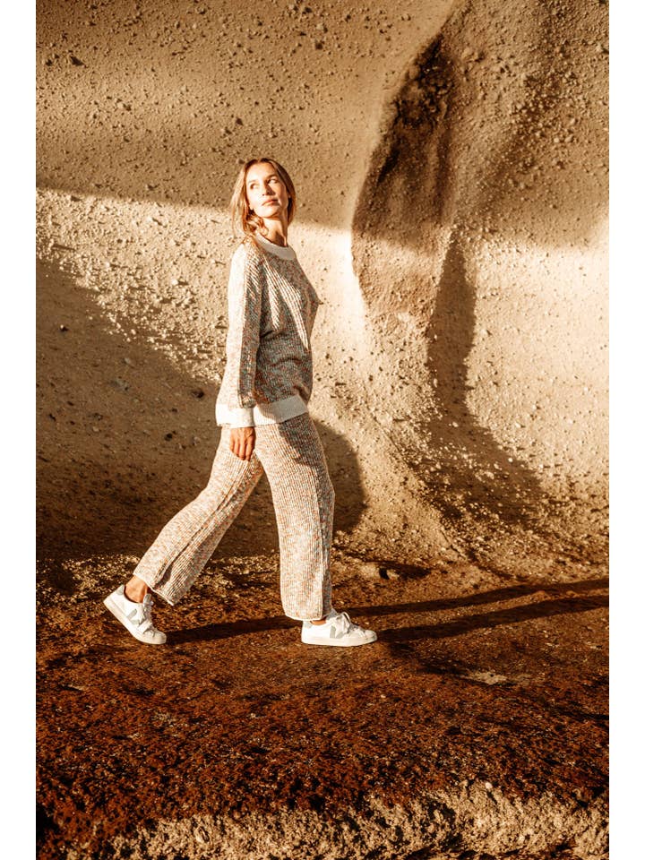 Le Edit – wholesale Byxor - Dam – Kvinnor Rainbow Stickade byxor