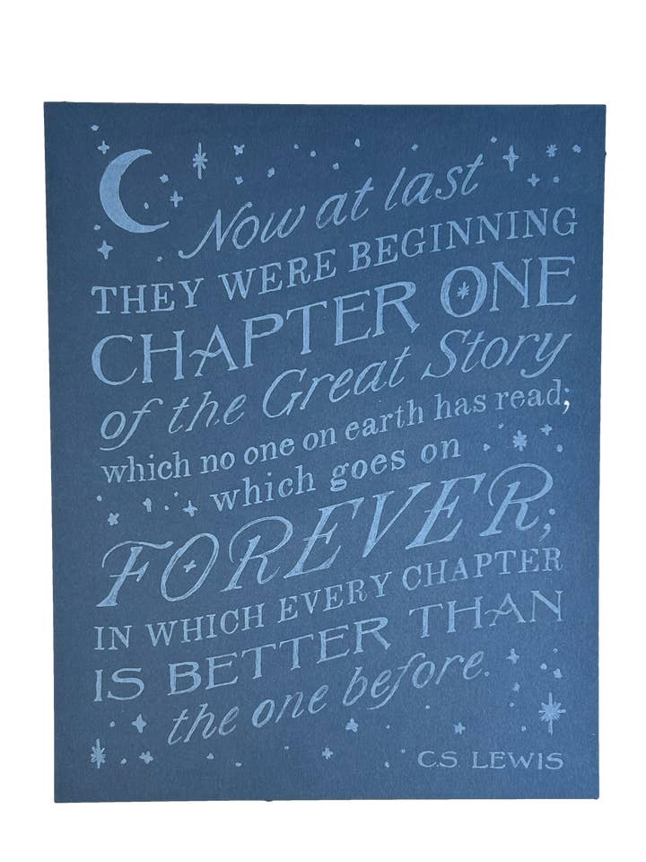 C.S. Lewis Letterpress Poster for wholesale by Igloo Letterpress