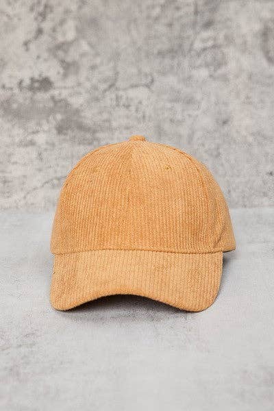 JOSSLYN by wall to wall - Wholesale Baseball Cap - Women's - PLAIN CORDUROY BASEBALL CAP | 40CP0163