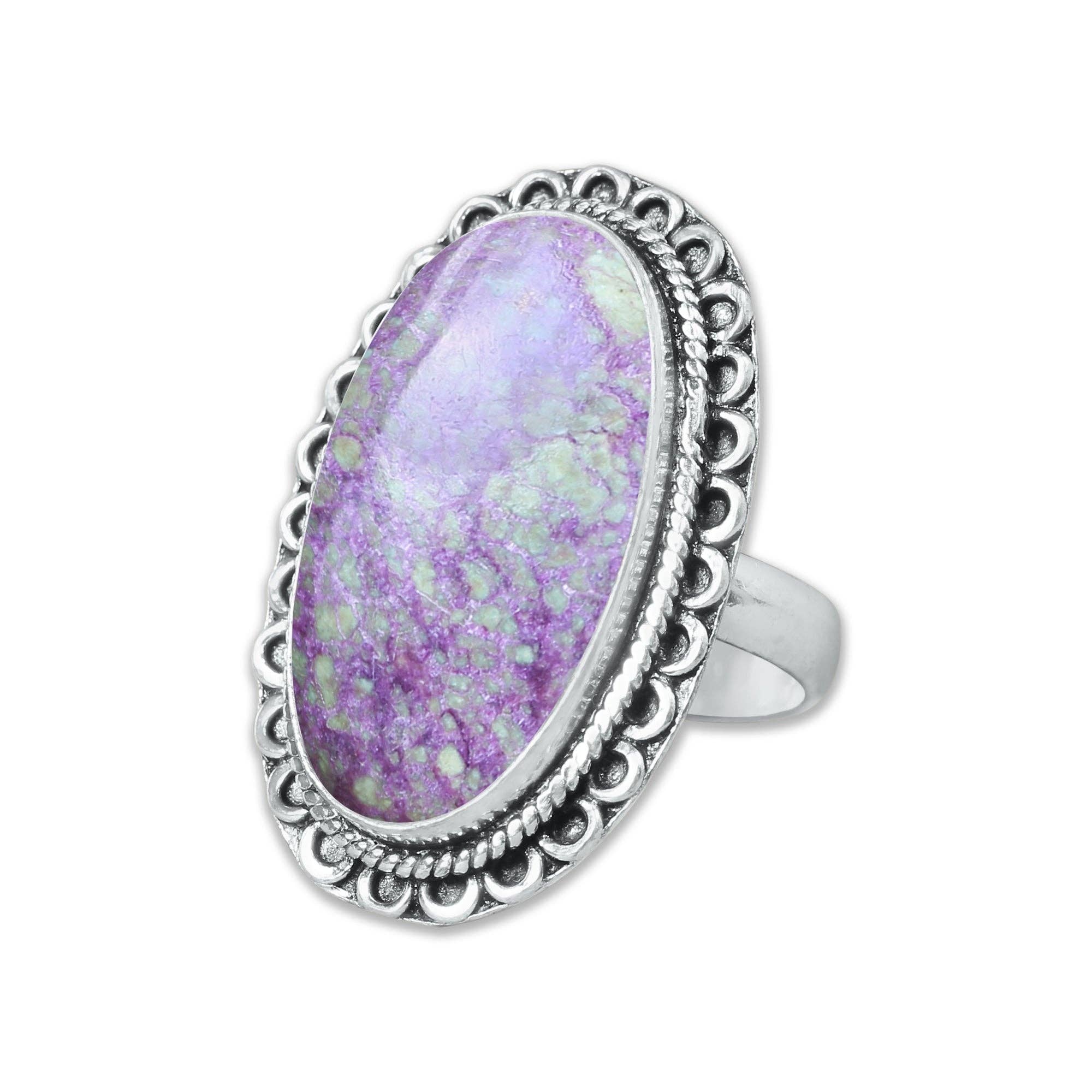 Handmade Jewels - Wholesale Cocktail/Statement Ring - Stitchite Rings – Handmade, Silver-Plated, Assorted Boho Designs (US Sizes 6–10)14