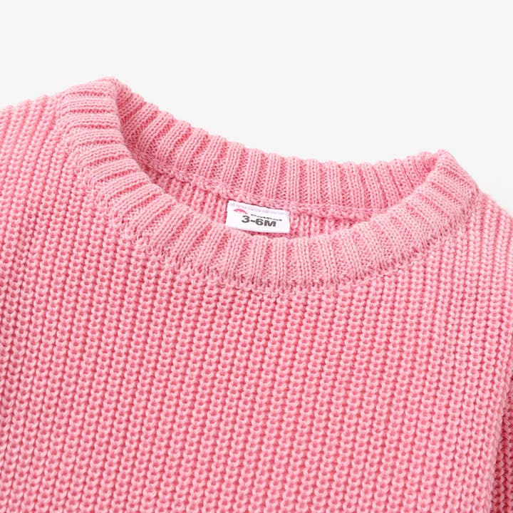 PatPat - Wholesale Knit Sweater - Baby - Baby Solid Long sleeve Knitted Sweater Pullover