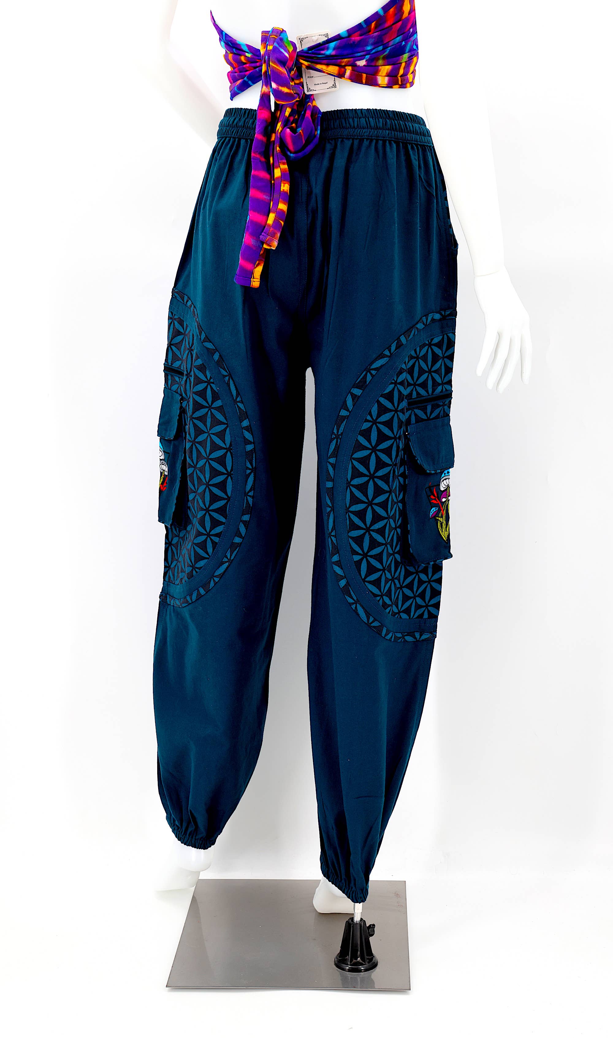 Himalaya Handmade - Wholesale Pants - Women's - Cotton Hippie Handmade Harem Mushroom Embroidered Bohemian Pants27