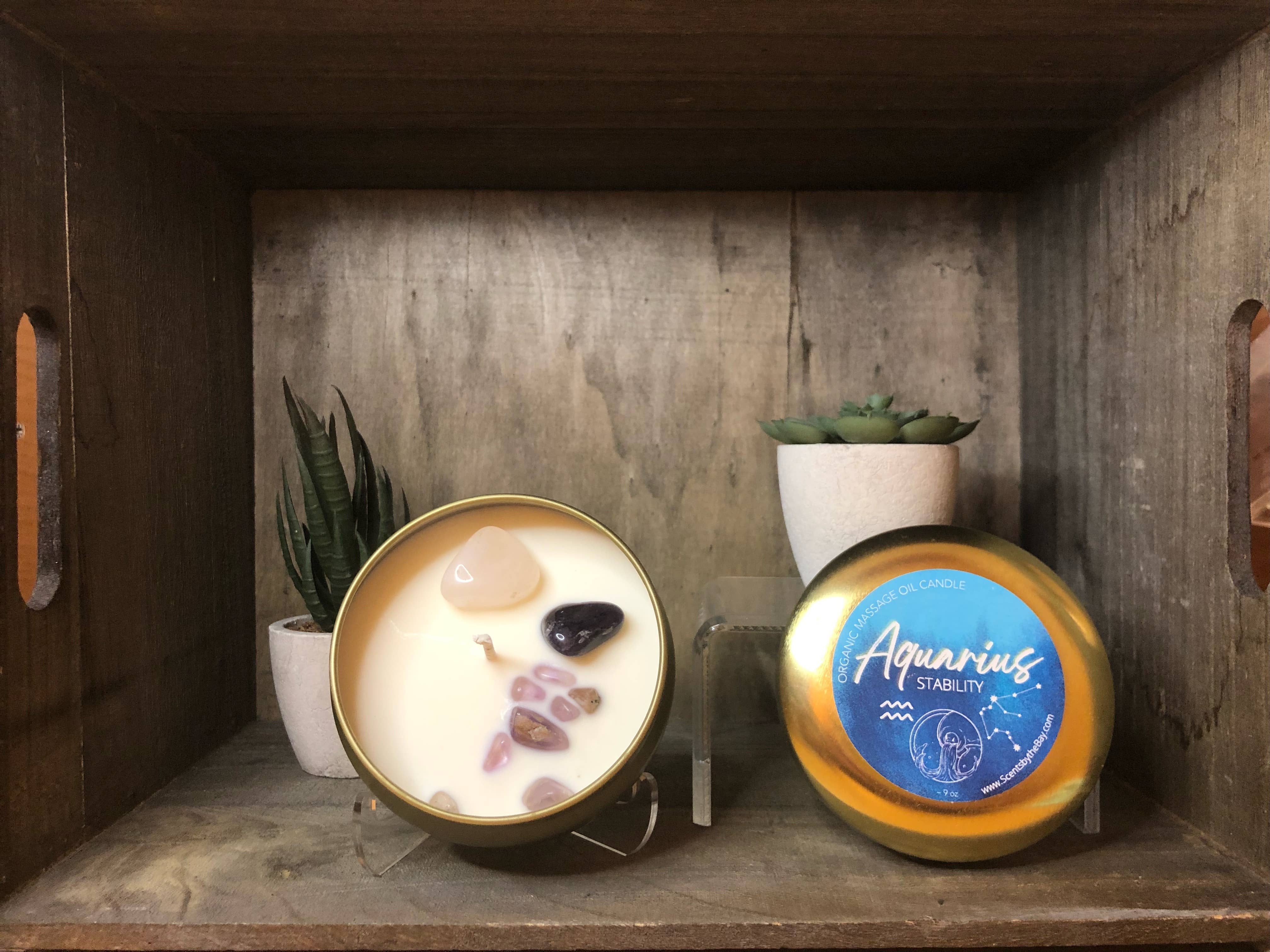 Scents by the Bay - Wholesale Travel Candles - Zodiac Hydrating Massage Oil Candles