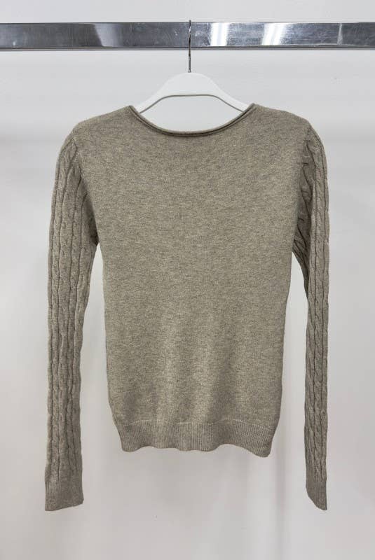 VENTI6 - Wholesale Knit Top - Women's - LONG SLEEVE CABLE KNIT TOP (J151)9