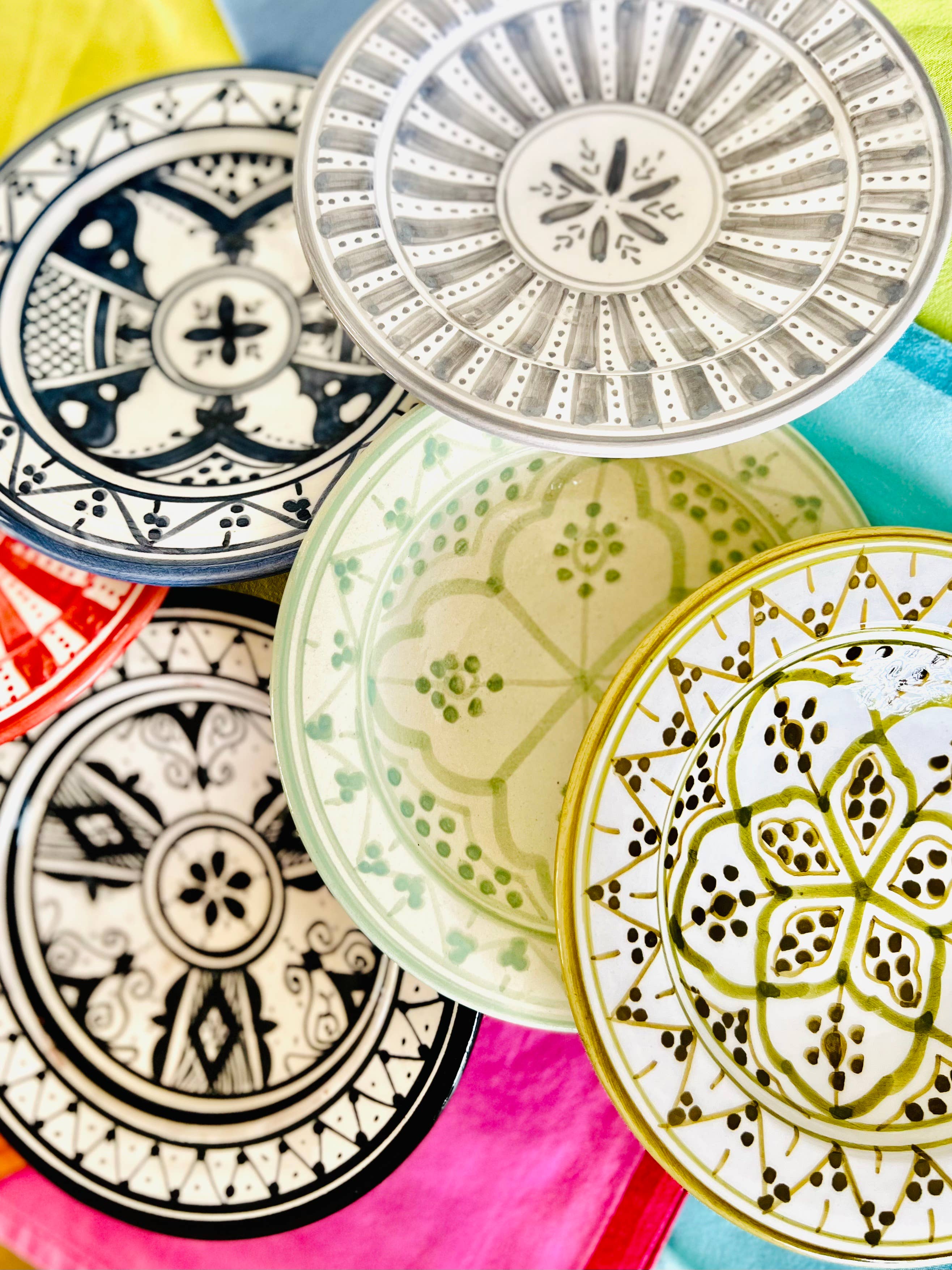 atelierBOEMIA - Wholesale Appetizer Serveware - Safi  Ceramic  Appetizer  Plates -  Set  of  4  Patterns11