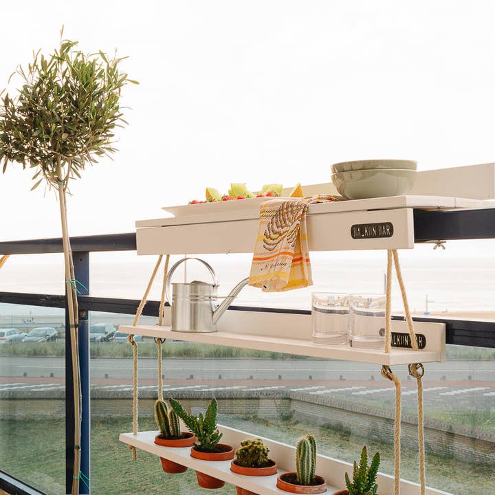 Balkonbar – Großhandel Pflanzenampel – Hängender Garten White Wash