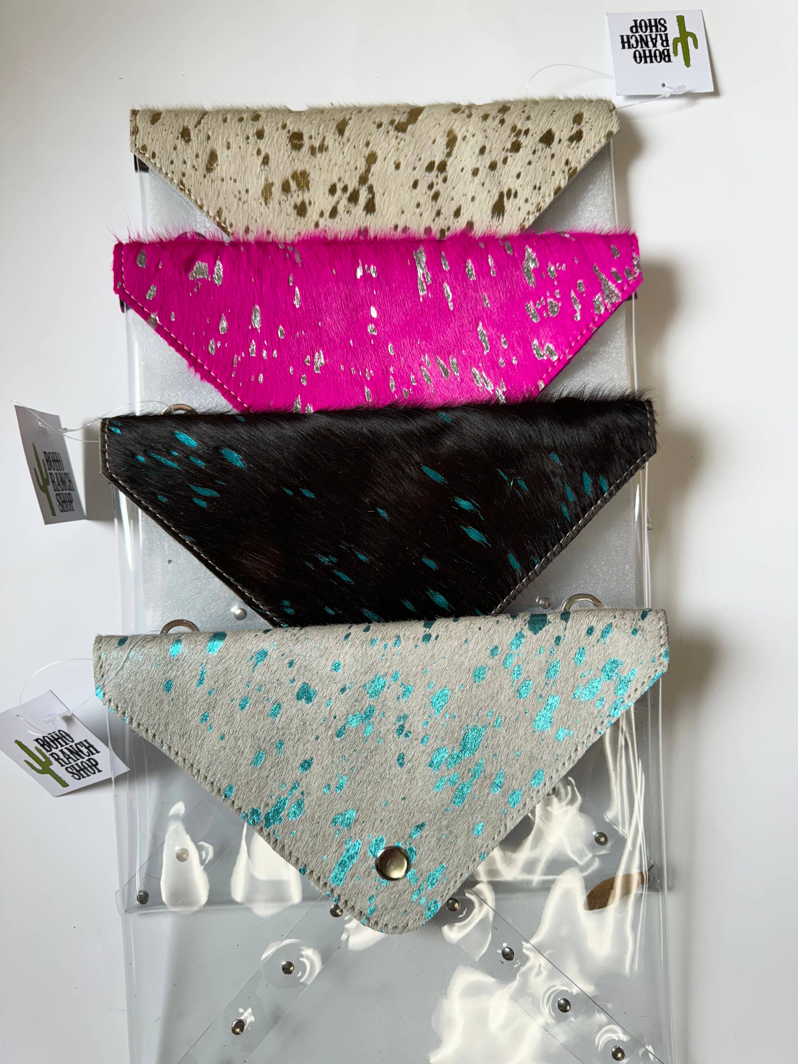 Boho Ranch Shop - Wholesale Crossbody Bag - Women's - Western Cowhide Hairon Clear Crossbody Purse11