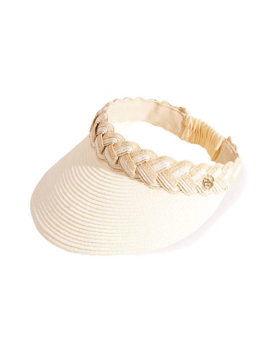 Seaspray Swimwear – wholesale Visor – Women's – Amelia Braided Visor In White And Natural0