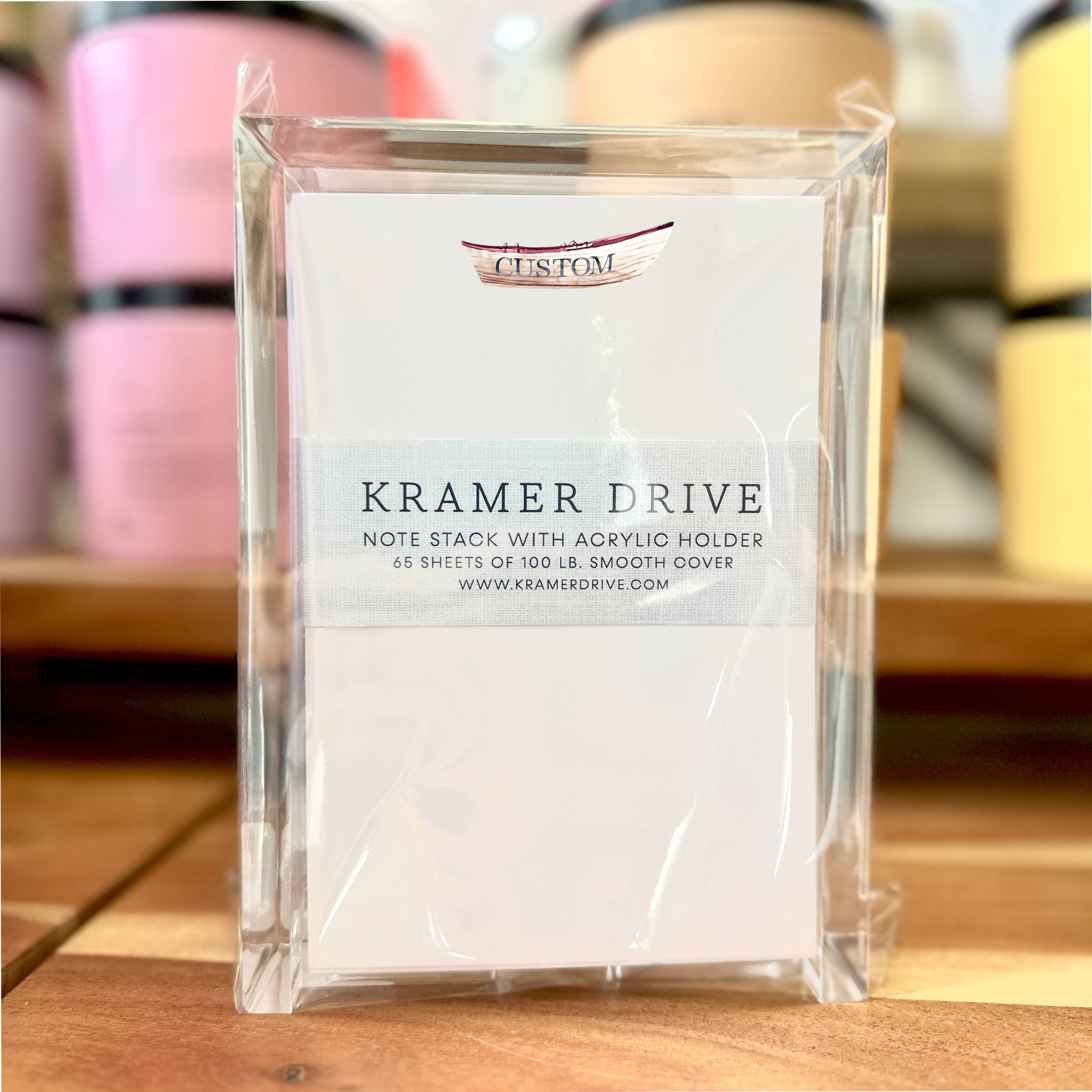 Kramer Drive - Wholesale Stationery/Notecard Set - Custom Rowboat Note Stack0