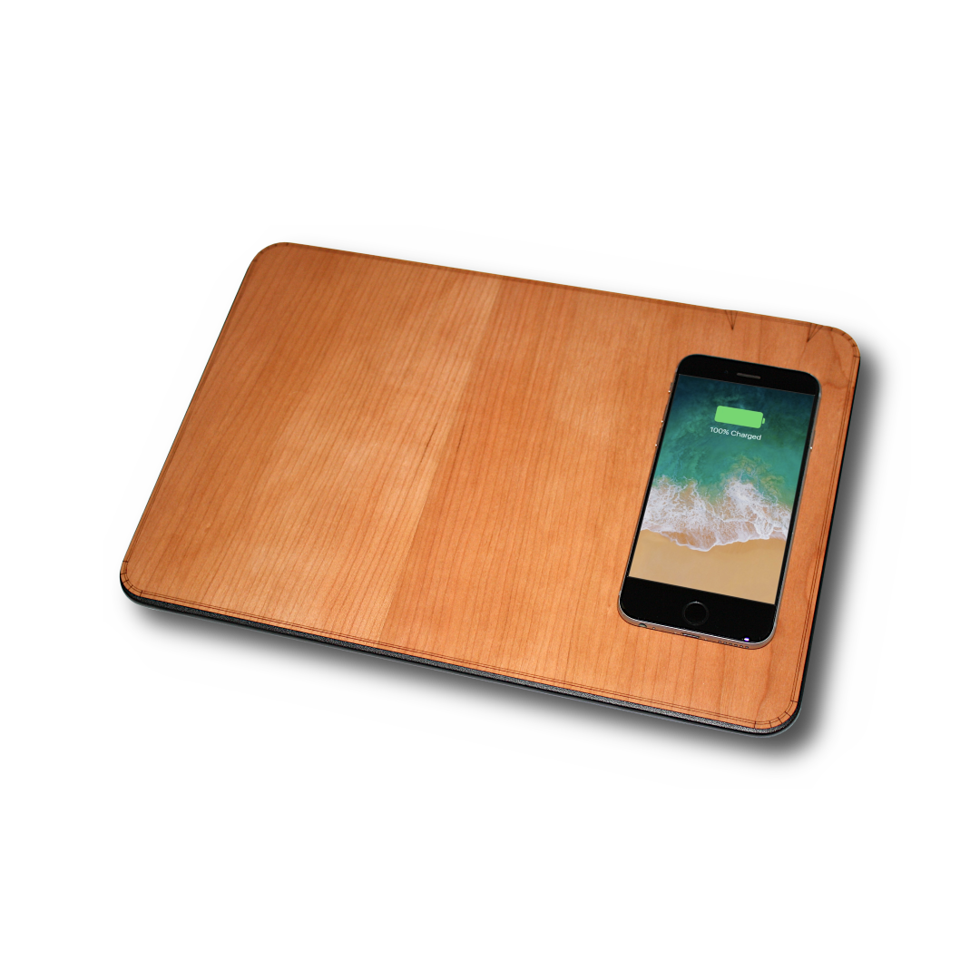 WUDN Handcrafted - Vendita all'ingrosso Tappetino per mouse - Grande tappetino per mouse in vero legno con ricarica rapida wireless da 15 watt9