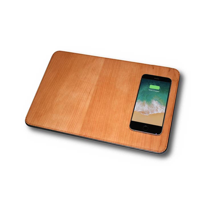 WUDN Handcrafted - Vendita all'ingrosso Tappetino per mouse - Grande tappetino per mouse in vero legno con ricarica rapida wireless da 15 watt9