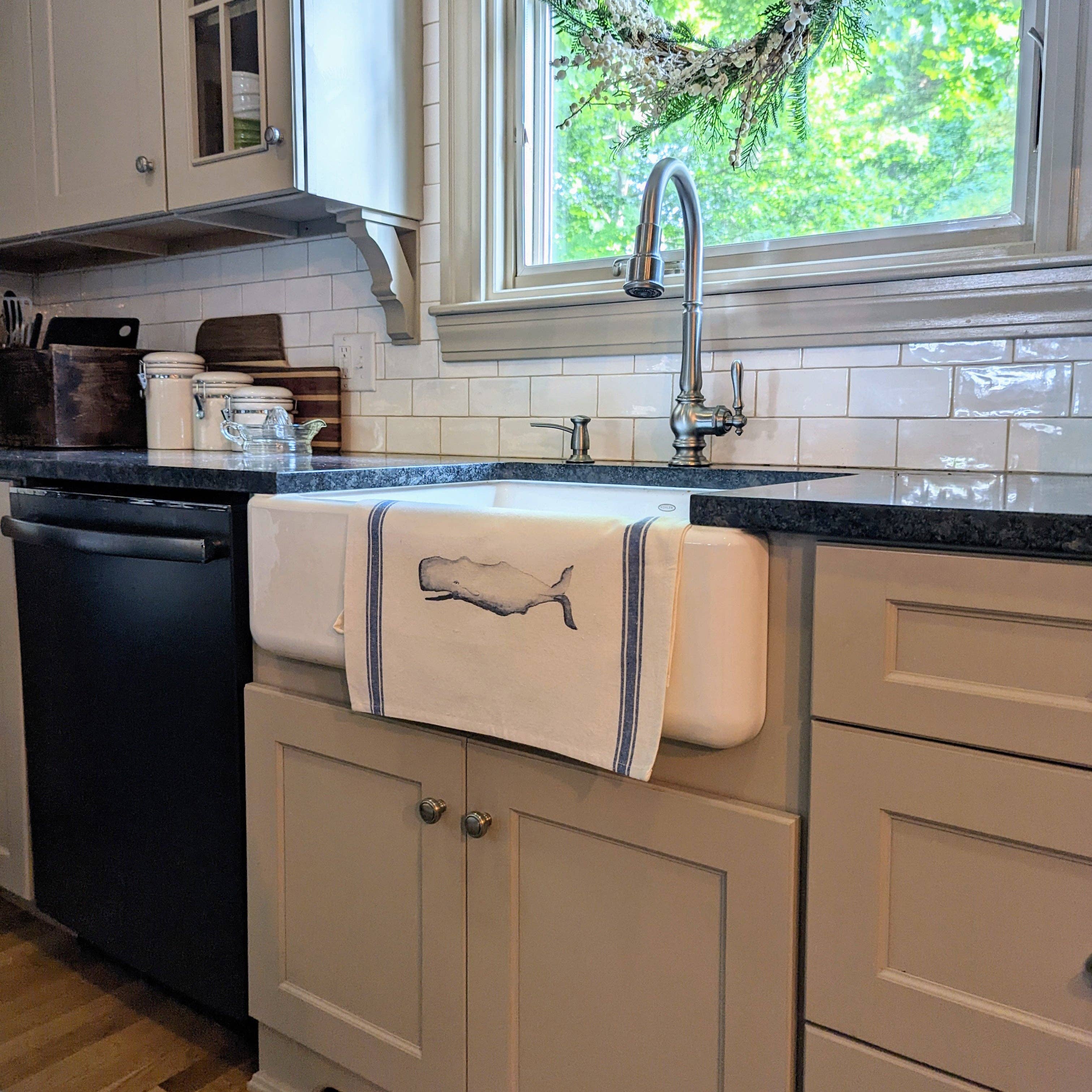 Finding Silver Pennies - Wholesale Tea Towel - Whale Tea Towel5