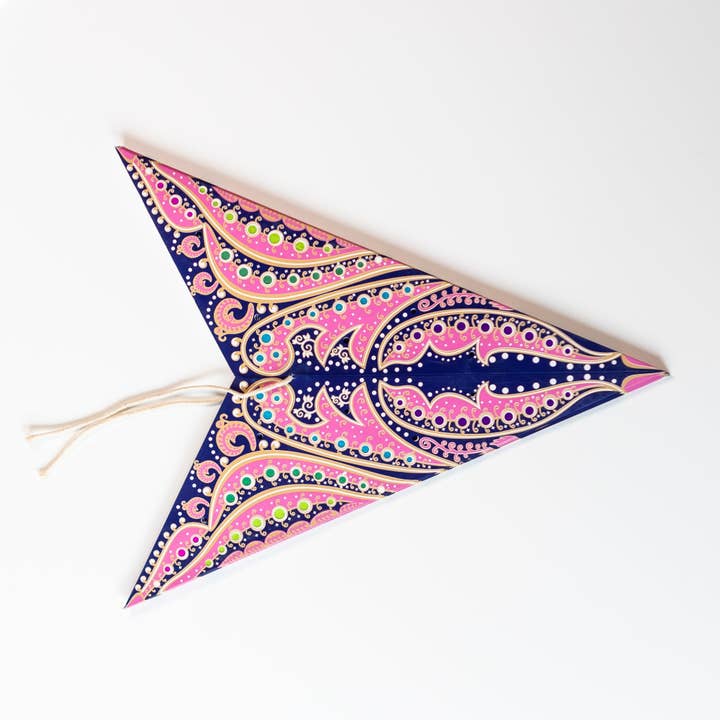 blue Paper Star Lantern - Fantasia Purple Haze for wholesale on Faire
