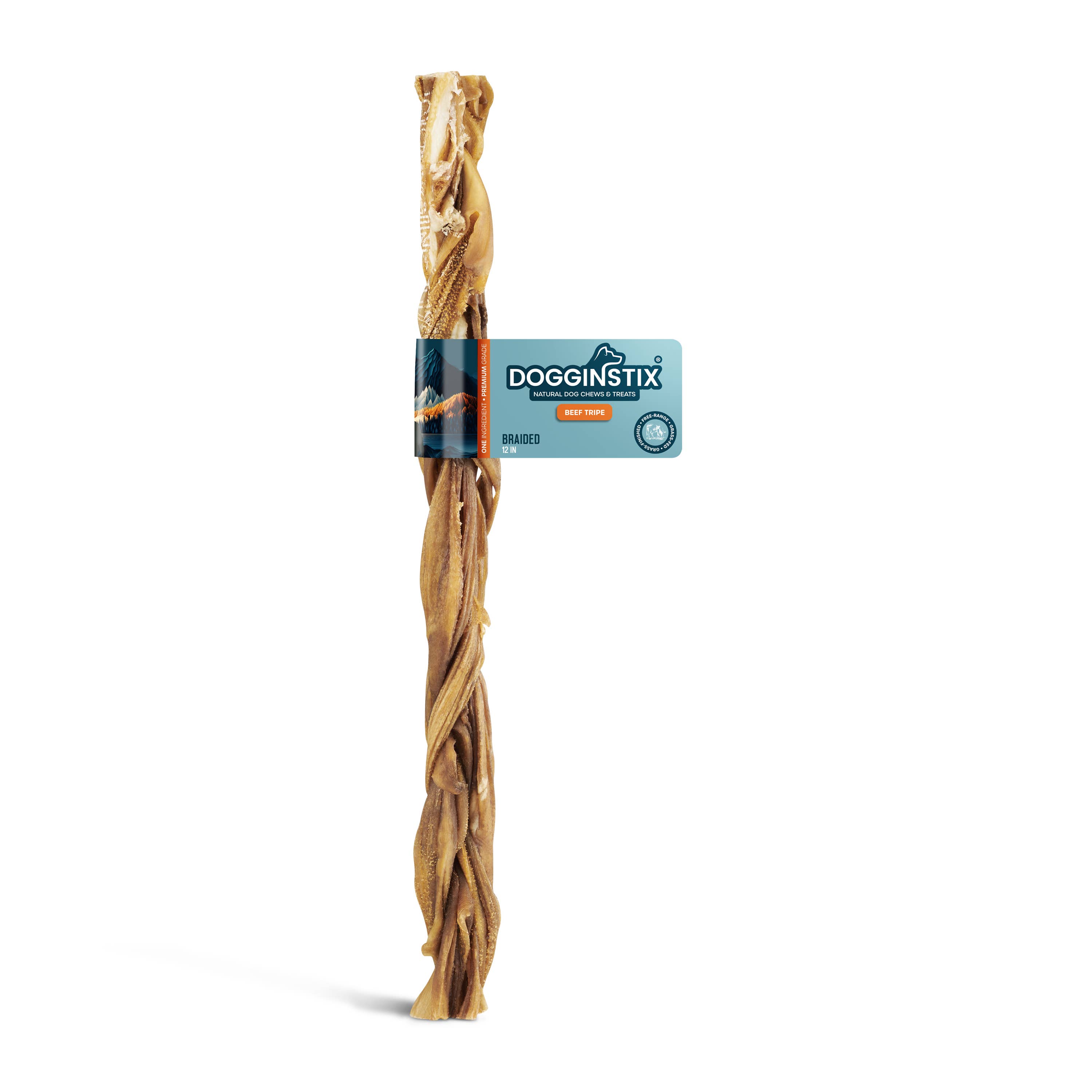 Dogginstix - Wholesale Pet Treats - Dog - 12" Braided Beef Tripe Sticks1